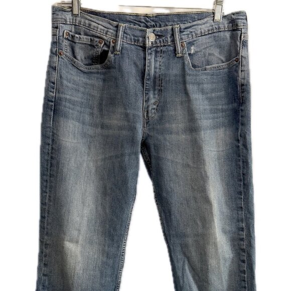 Levis 514 Classic Straight Fit Blue Jeans with zipper fly 34x30 - Picture 1 of 5